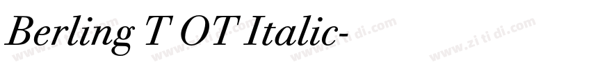 Berling T OT Italic字体转换